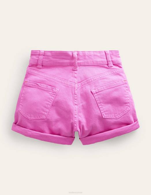 Boden vêtements rose chatouillé filles short en jean taille haute LB2X2699