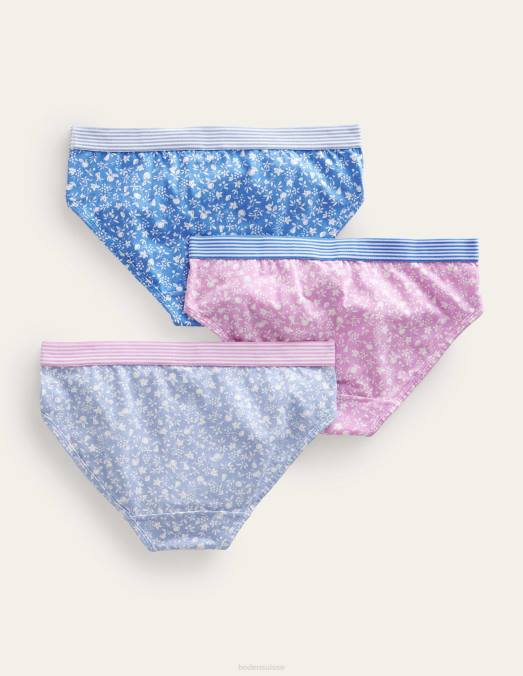 Boden vêtements orchidée florale filles pantalons, paquet de 3 LB2X838