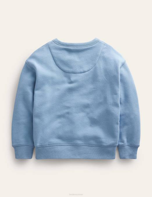 Boden vêtements caillou Bleu filles sweat à logo LB2X2979
