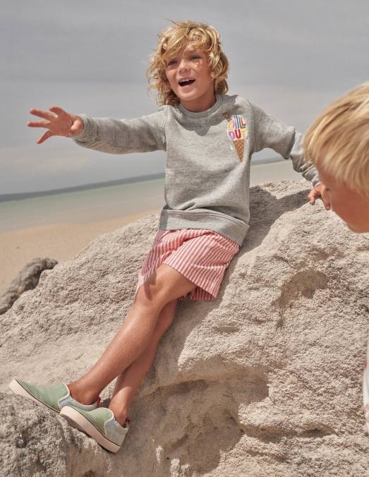 Boden vêtements glace grise filles sweat-shirt graphique LB2X2968