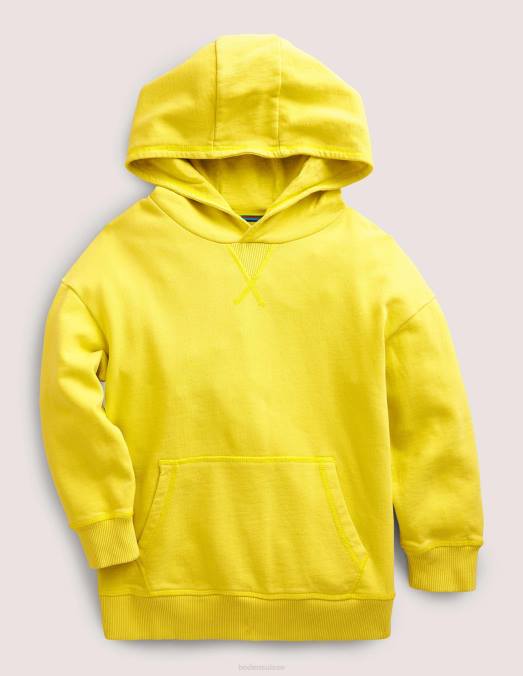 Boden vêtements jaune groseille filles sweat à capuche teint en pièce LB2X3050