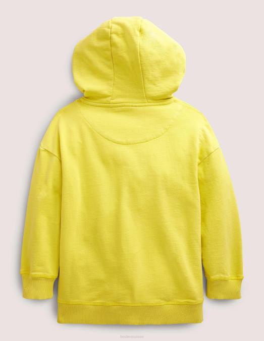 Boden vêtements jaune groseille filles sweat à capuche teint en pièce LB2X3050