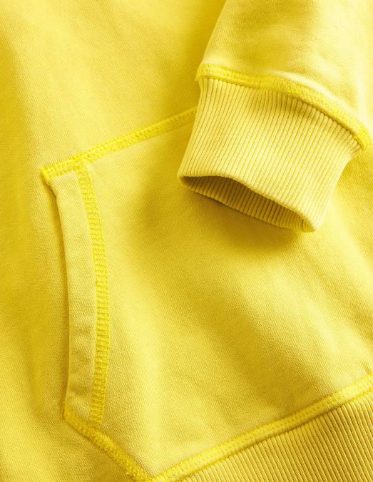 Boden vêtements jaune groseille filles sweat à capuche teint en pièce LB2X3050