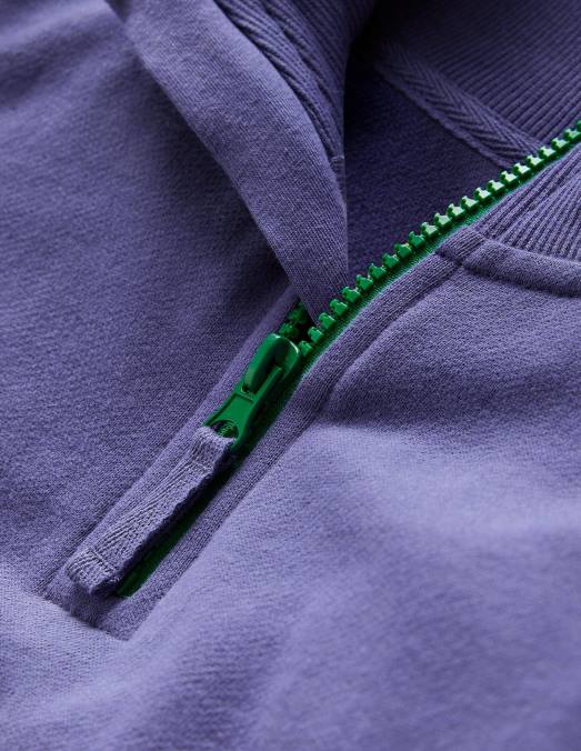 Boden vêtements marine filles sweat décontracté à demi-zip LB2X808