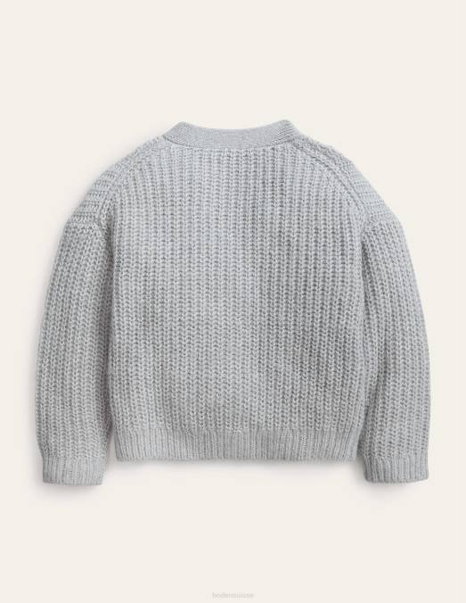 Boden vêtements marne argentée filles cardigan moelleux LB2X3044