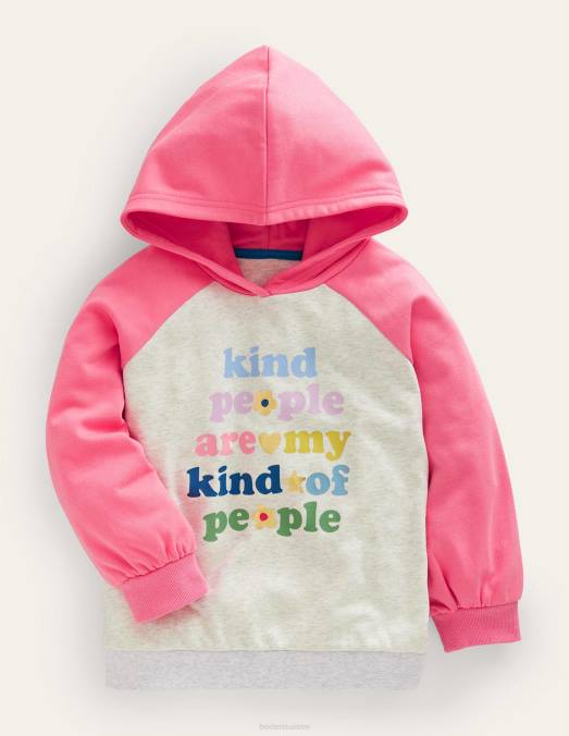 Boden vêtements marne/pomme de crabe à l'avoine filles sweat à capuche à logo et manches volumineuses LB2X2852