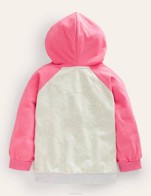 Boden vêtements marne/pomme de crabe à l'avoine filles sweat à capuche à logo et manches volumineuses LB2X2852
