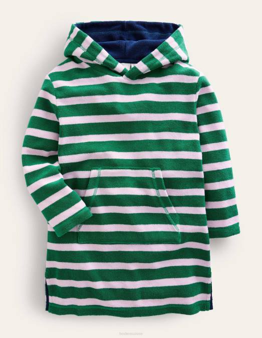 Boden vêtements vert clairière ombragé/rose français filles jeté en éponge LB2X3257