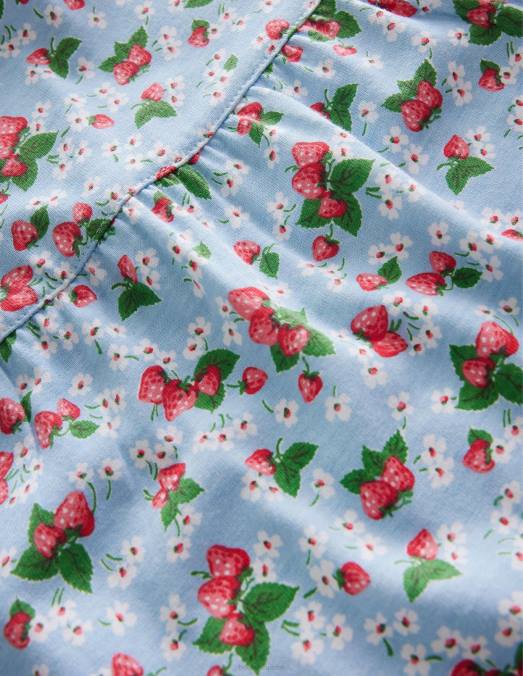 Boden vêtements fraises bleues de surf filles nuisette imprimée à manches courtes LB2X2843