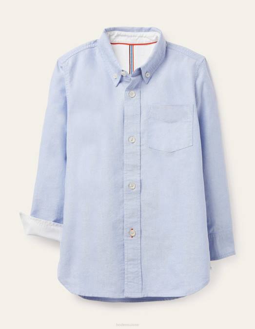 Boden vêtements Oxford bleu garçons chemise oxford LB2X891