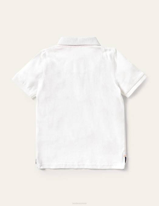 Boden vêtements blanc garçons polo piqué LB2X894