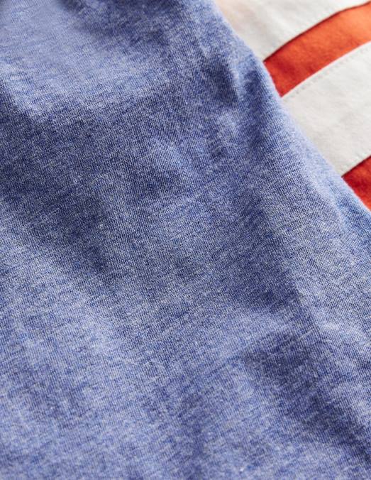 Boden vêtements bleu/vert/orange chiné garçons t-shirt raglan color block LB2X849