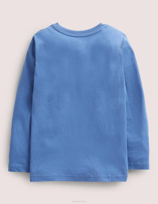 Boden vêtements football bleu élisabéthain garçons t-shirt de football LB2X844