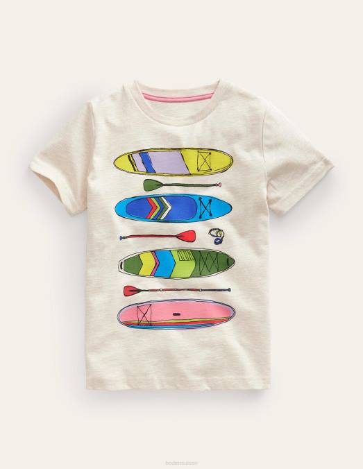 Boden vêtements gruau garçons t-shirt à imprimé paddle LB2X866