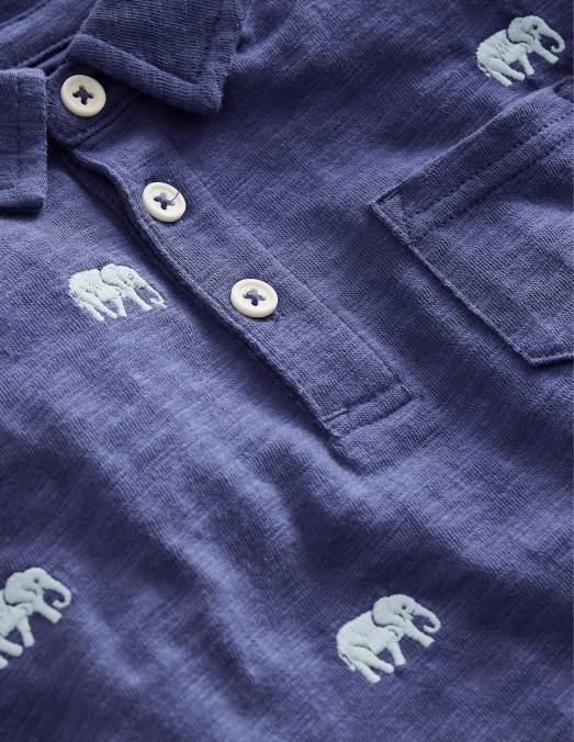 Boden vêtements éléphants tribord garçons polo flammé à broderies LB2X852