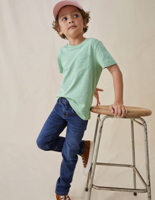 Boden vêtements vert safari garçons t-shirt flammé délavé LB2X870