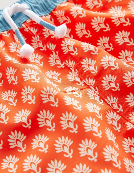 Boden vêtements bloc de bois de feu garçons shorts de bain LB2X453