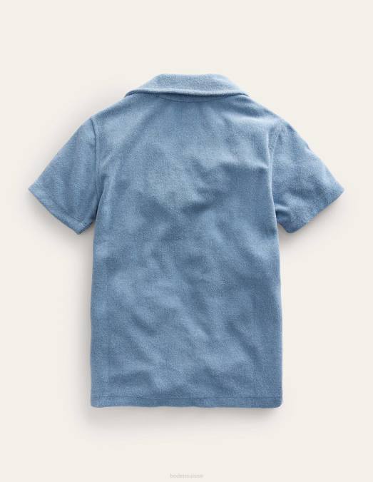 Boden vêtements caillou Bleu garçons polo en éponge LB2X871