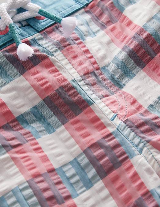 Boden vêtements carreaux rose/vert garçons short à carreaux vichy LB2X872