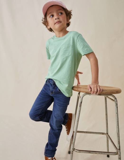 Boden vêtements sombre ancien garçons jean slim en denim vintage foncé LB2X901