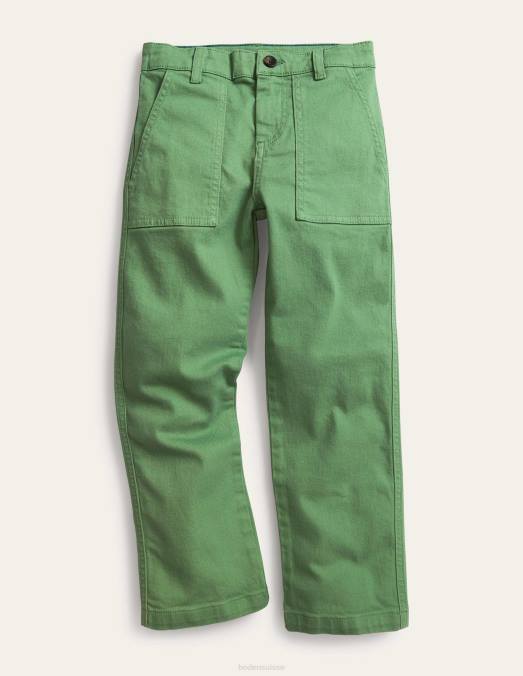 Boden vêtements vert herbe profonde garçons pantalon décontracté à poches LB2X903