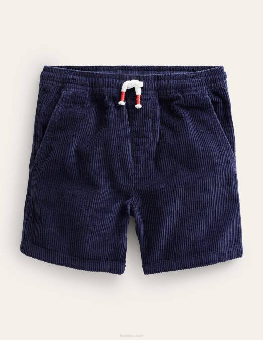 Boden vêtements marine universitaire garçons short rétro en velours côtelé LB2X884