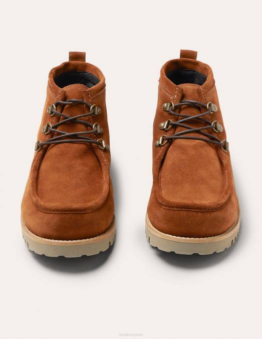 Boden chaussure brun clair Hommes bottes à lacets en daim LB2X3586