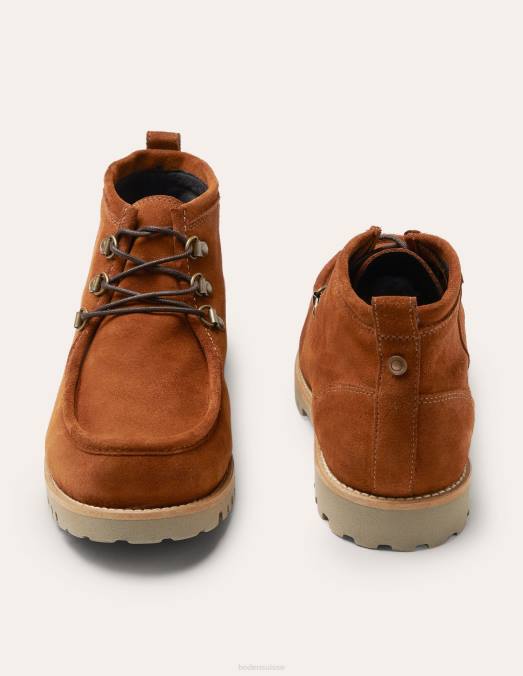 Boden chaussure brun clair Hommes bottes à lacets en daim LB2X3586