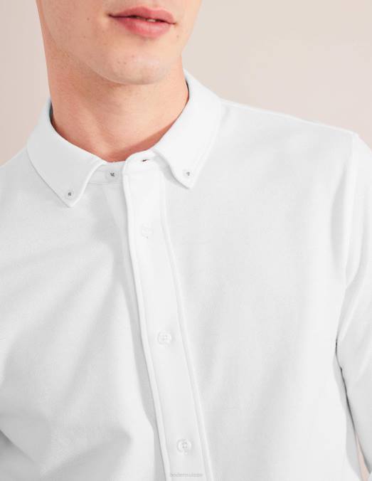 Boden vêtements blanc Hommes chemise légère en piqué LB2X3548