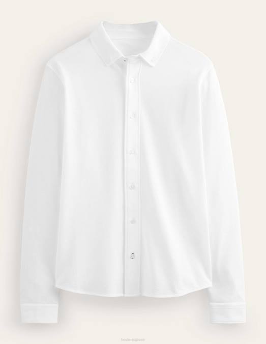 Boden vêtements blanc Hommes chemise légère en piqué LB2X3548