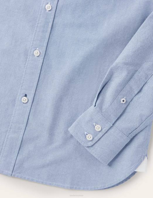 Boden vêtements bleu Oxford Hommes chemise slim boutonnée LB2X3603