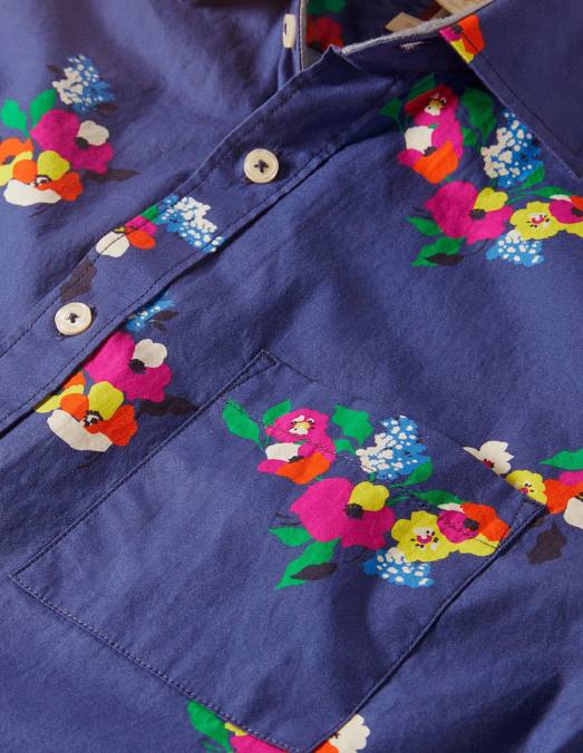 Boden vêtements tribord multi floral Hommes chemise imprimée à manches courtes LB2X3632