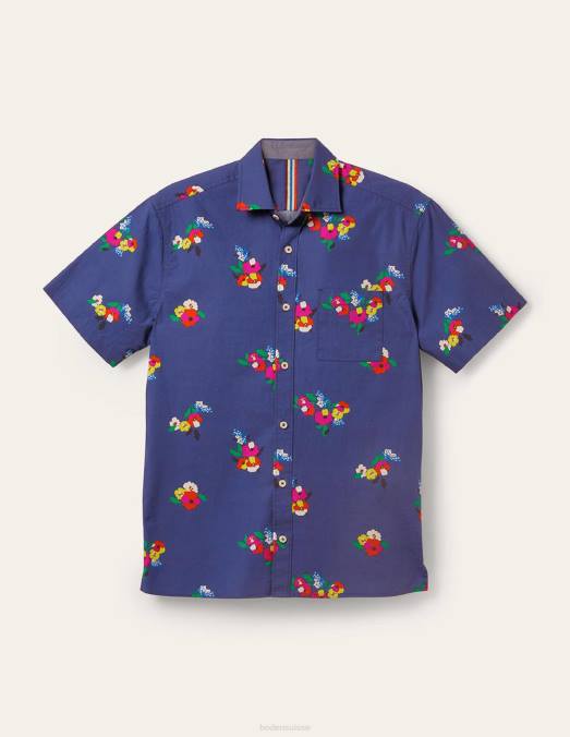 Boden vêtements tribord multi floral Hommes chemise imprimée à manches courtes LB2X3632