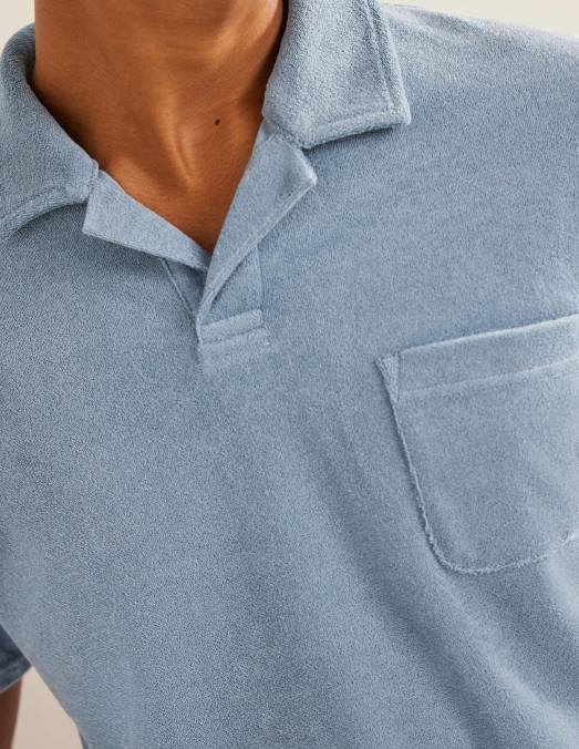 Boden vêtements capitaines bleus Hommes polo en éponge à col ouvert LB2X3640