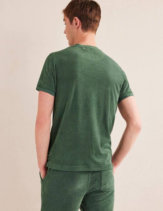 Boden vêtements feuille de palmier verte Hommes t-shirt en éponge LB2X3567