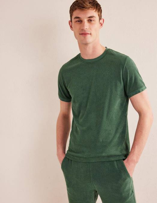 Boden vêtements feuille de palmier verte Hommes t-shirt en éponge LB2X3567
