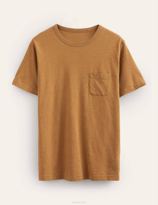 Boden vêtements ours en peluche marron Hommes t-shirt flammé blanchi LB2X3550