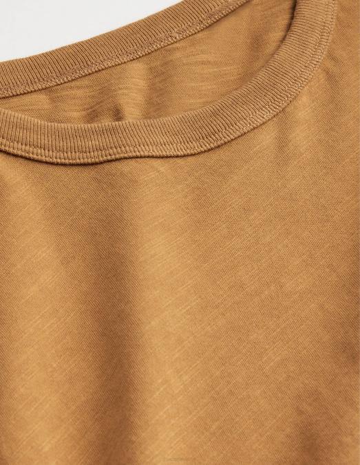 Boden vêtements ours en peluche marron Hommes t-shirt flammé blanchi LB2X3550