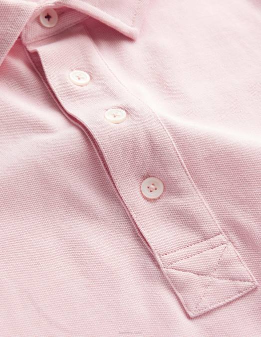 Boden vêtements rose guimauve Hommes polo piqué coupe slim LB2X3533