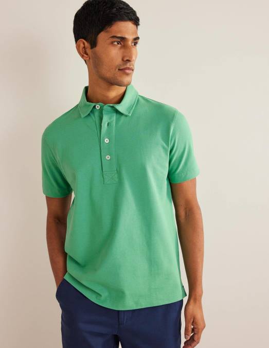 Boden vêtements vert menthe douce Hommes polo piqué coupe slim LB2X3514