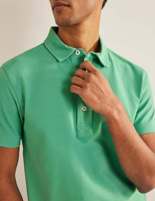 Boden vêtements vert menthe douce Hommes polo piqué coupe slim LB2X3514