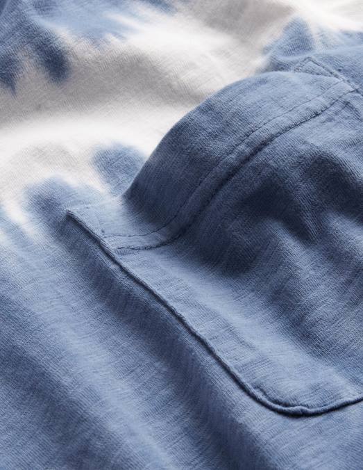 Boden vêtements vraie marine Hommes t-shirt délavé tie-dye LB2X3637