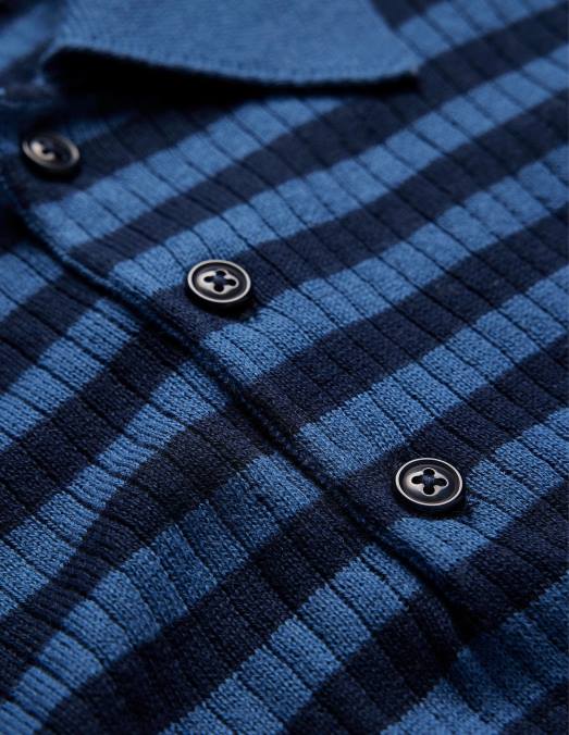 Boden vêtements vraie rayure marine Hommes polo côtelé en maille LB2X3555