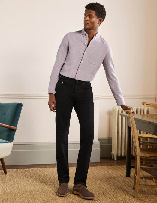 Boden vêtements jean noir Hommes jean droit LB2X3591