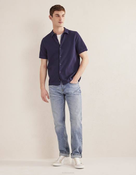 Boden vêtements lavage vintage Hommes jean coupe droite LB2X3575