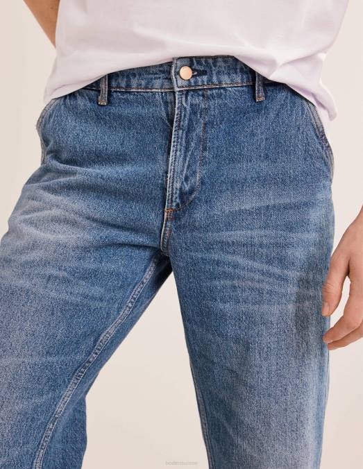 Boden vêtements tendance lavage moyen Hommes jean coupe décontractée LB2X3538