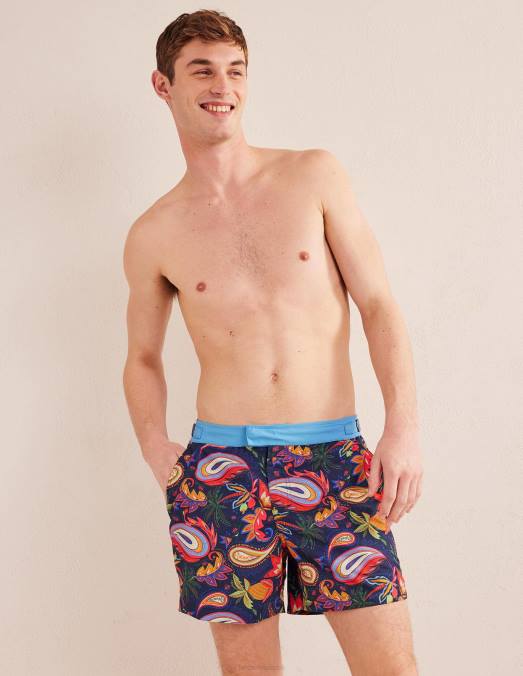 Boden vêtements cachemire multi ananas Hommes short de bain taille fixe LB2X3566