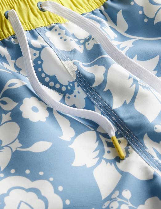 Boden vêtements tribord et écru floral Hommes short de bain à taille élastiquée LB2X3498