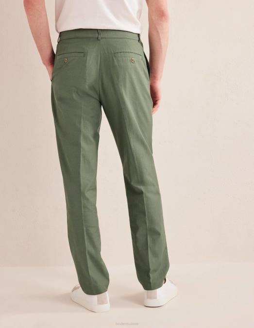 Boden vêtements alligator vert Hommes pantalon habillé délavé LB2X3623