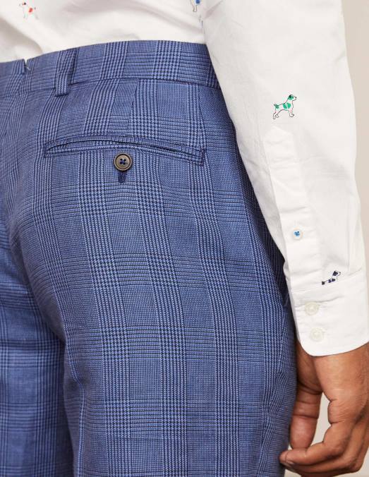 Boden vêtements blues pow Hommes pantalon cavenham en lin mélangé LB2X3594